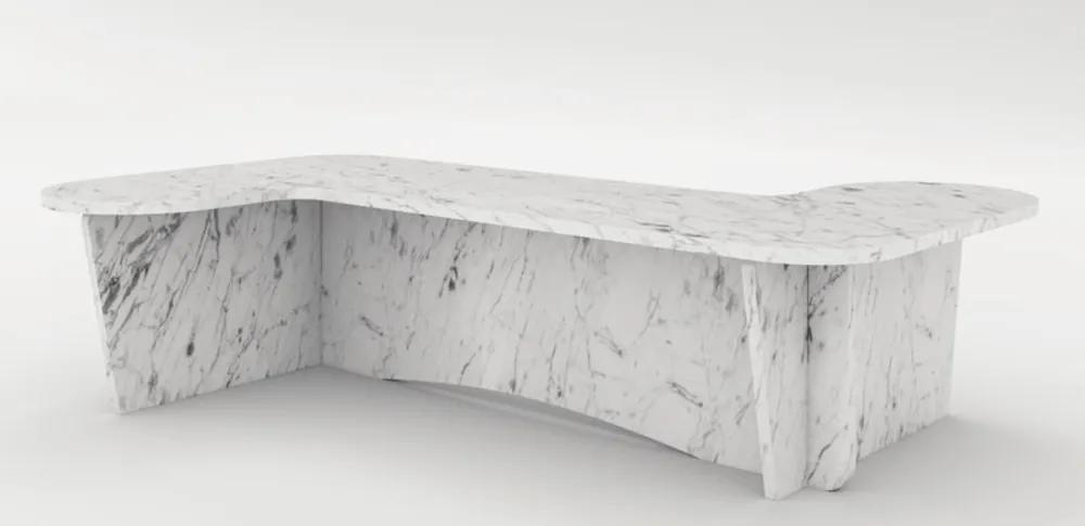Sale Casa Padrino Luxus Marmor Couchtisch Weiß 140 x 70 x H. 35 cm - Rechteckiger Wohnzimmertisch aus hochwertigem spanischen Carrara Marmor - Luxus Möbel