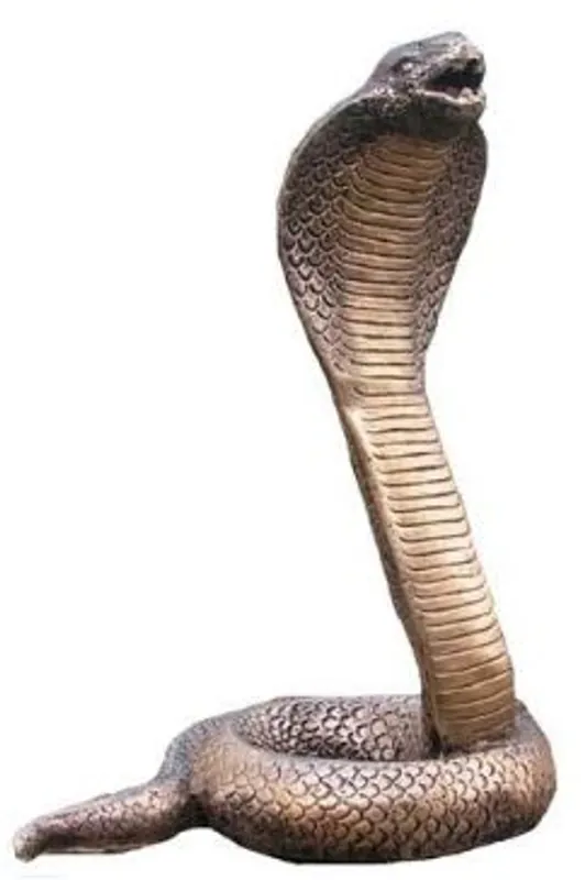 Bestpreis Casa Padrino Dekofigur Kobra Schlange Antik Gold H. 30 cm - Deko Skulptur - Wohnzimmer Deko - Schreibtisch Deko - Deko Accessoires