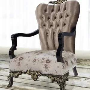 Sale Casa Padrino Barock Sessel Braun / Beige / Schwarz / Gold 81 x 81 x H. 112 cm - Prunkvoller Wohnzimmer Sessel mit Blumenmuster - Barockstil Möbel