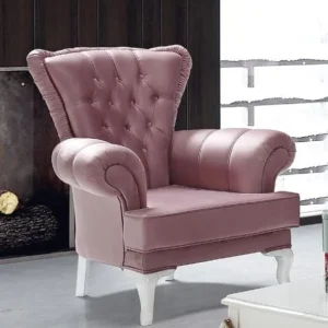 Highlight Casa Padrino Barock Sessel Rosa / Weiß 98 x 83 x H. 101 cm - Wohnzimmer Sessel im Barockstil - Barock Möbel