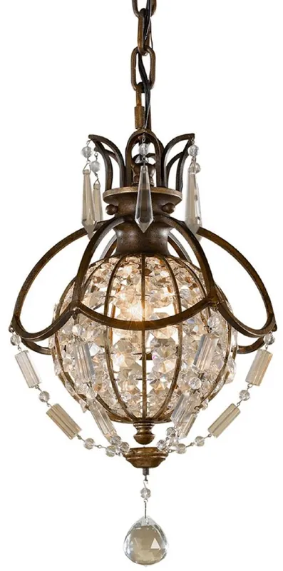 Saisonangebot Casa Padrino Barock Hängeleuchte mit Kristallglas Bronze Ø 22,2 x H. 40,5 cm - Prunkvolle Hängelampe im Barockstil - Edel & Prunkvoll