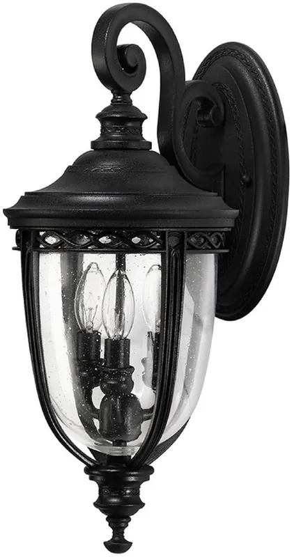 Casa Padrino Barock Außenwandleuchte Schwarz 21,6 x 26,7 x H. 50 cm - Elegante Balkon Garten Terrassen Außenleuchte - Außenbeleuchtung im Barockstil Kracherpreis