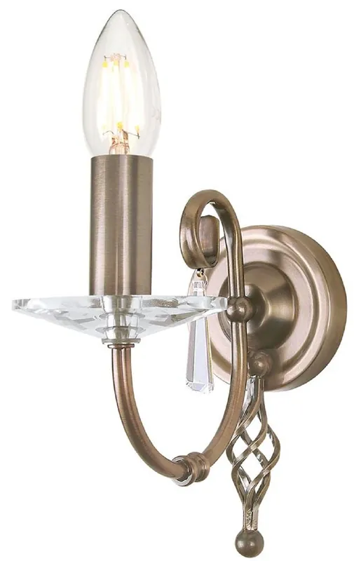 Casa Padrino Barock Wandleuchte Antik Messing 10 x 21,5 x H. 22 cm - Elegante Wohnzimmer Wandlampe - Wandleuchten im Barockstil Bestpreis
