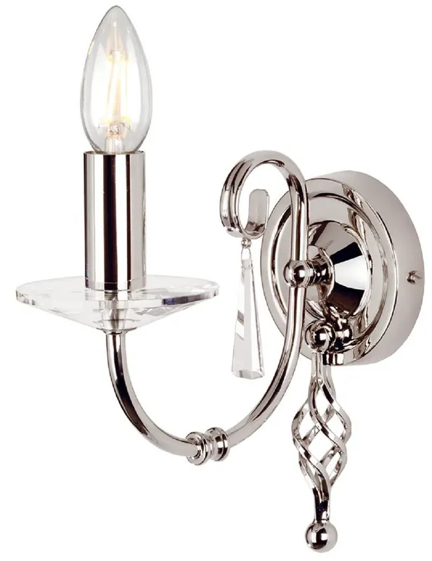 Casa Padrino Barock Wandleuchte Silber 10 x 21,5 x H. 22 cm - Elegante Wohnzimmer Wandlampe - Wandleuchten im Barockstil Direktkauf