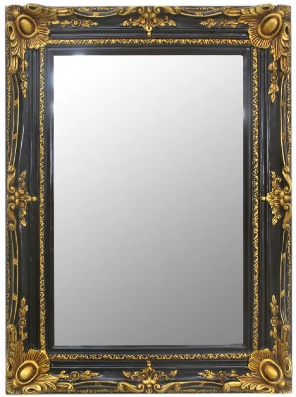 Finale Aktion Casa Padrino Barock Spiegel Schwarz / Gold 90 x 10 x H. 120 cm - Handgefertigter Wandspiegel im Barockstil - Garderoben Spiegel - Wohnzimmer Spiegel - Barock Möbel