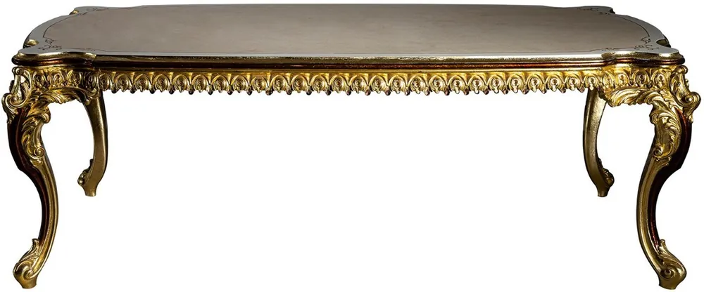 Casa Padrino Luxus Barock Esstisch 230 x 105 x H. 80 cm - Prunkvoller Massivholz Esszimmertisch - Esszimmer Möbel im Barockstil Versand Am Gleichen Tag