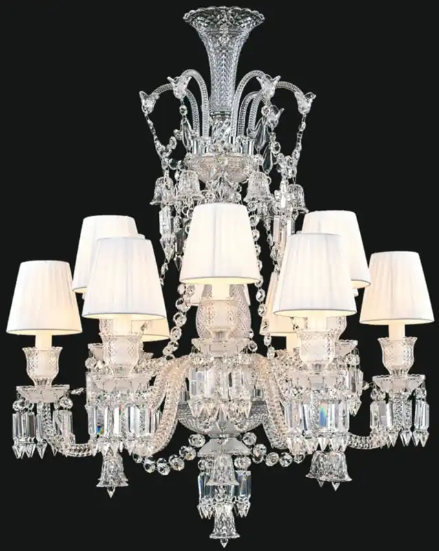 Sichere Zahlung Casa Padrino Luxus Barock Kristallglas Kronleuchter Silber / Weiß Ø 80 x H. 100 cm - Hotel & Restaurant Kronleuchter - Edel & Prunkvoll