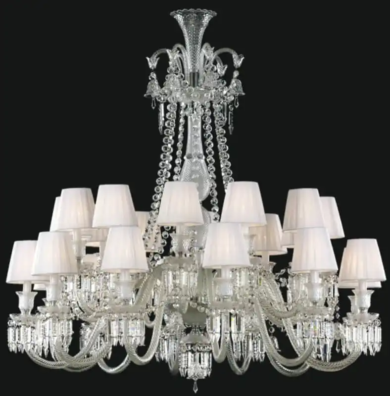 Casa Padrino Luxus Barock Kristallglas Kronleuchter Silber / Weiß Ø 110 x H. 120 cm - Hotel & Restaurant Kronleuchter - Edel & Prunkvoll Solange Der Vorrat Reicht
