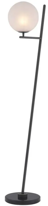 Casa Padrino Luxus Stehleuchte Bronze / Schwarz / Weiß 39 x 30 x H. 159 cm - Moderne Metall Stehlampe mit Marmorfuss und rundem Glas Lampenschirm - Luxus Qualität Saisonangebot