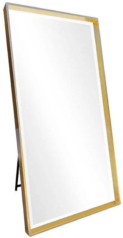 Expressversand Casa Padrino Luxus Standspiegel Gold 100 x H. 200 cm - Ganzkörperspiegel - Schlafzimmer Spiegel - Schlafzimmer Möbel