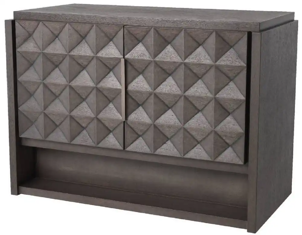 Finale Aktion Casa Padrino Luxus Sideboard Mokkafarben / Bronze 115 x 56 x H. 83 cm - Massivholz Schrank mit 2 Türen und 3D Effekt in den Fronten - Luxus Möbel