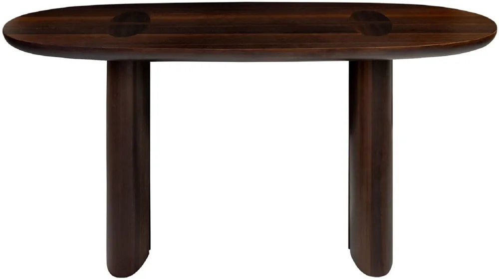 Garantierte Lieferung Casa Padrino Luxus Eukalyptus Furnier Konsole Dunkelbraun 180 x 45 x H. 75 cm - Massivholz Konsolentisch - Wohnzimmer Möbel - Luxus Qualität