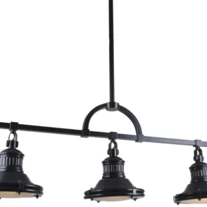 Casa Padrino Industrial Design Hängeleuchte Schwarz 79 cm - Industrie Metall Lampe - Industrieleuchte - Industrial Design Leuchten Neu