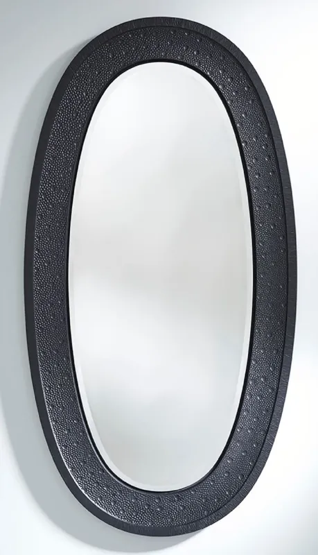 Preisknaller Casa Padrino Luxus Spiegel Schwarz 89 x 5 x H. 170 cm - Eleganter Ovaler Wandspiegel - Garderoben Spiegel - Wohnzimmer Spiegel - Luxus Deko Accessoires