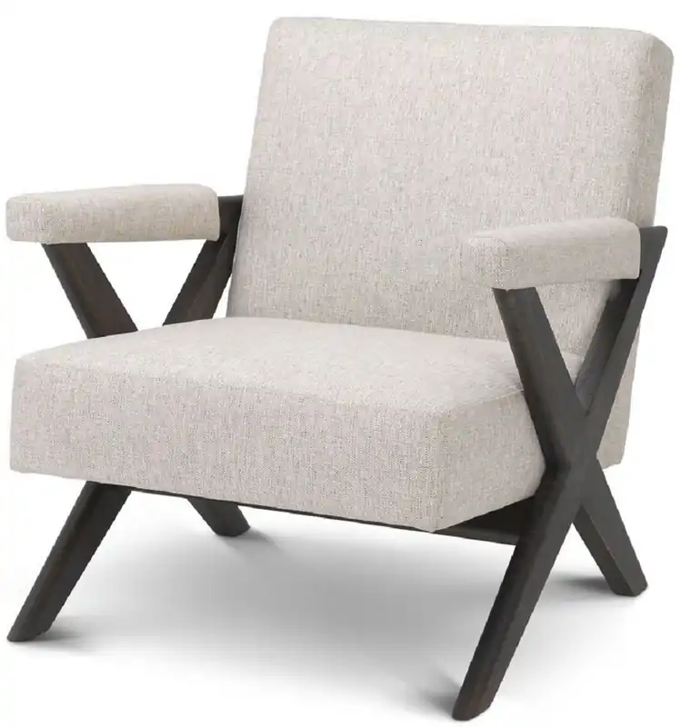 Kracherpreis Casa Padrino Luxus Wohnzimmer Sessel Naturfarben / Braun 75 x 82 x H. 82 cm - Wohnzimmer Möbel - Luxus Kollektion
