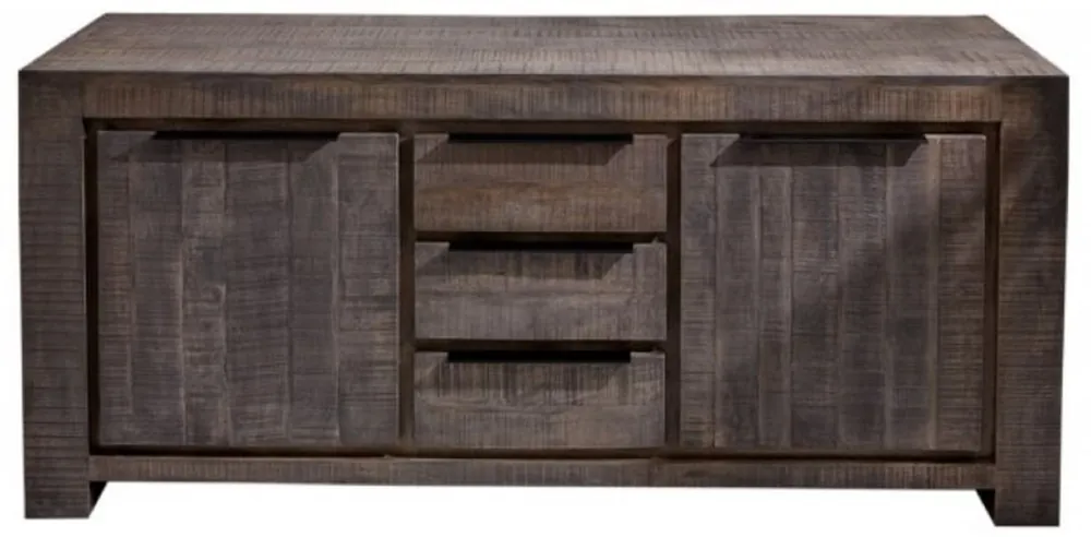 Online Kaufen Casa Padrino Landhausstil Sideboard Grau 175 x 50 x H. 76 cm - Massivholz Schrank mit 2 Türen und 3 Schubladen - Wohnzimmer Möbel