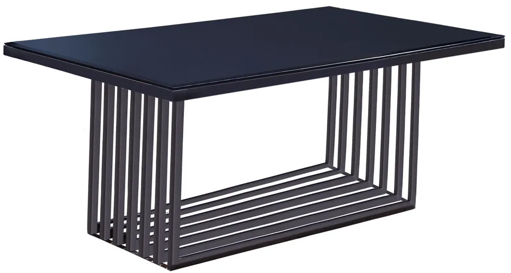 Neu Casa Padrino Luxus Esstisch Silber / Schwarz 200 x 100 x H. 77 cm - Rechteckiger Edelstahl Küchentisch mit Glasplatte - Luxus Esszimmer Möbel