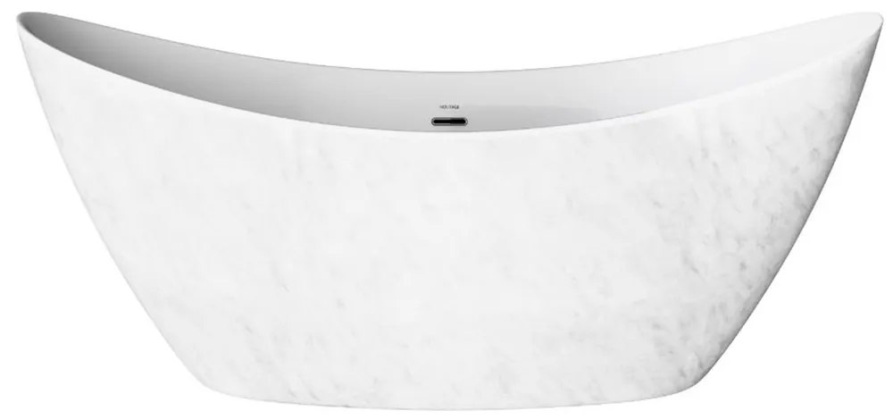 Jetzt Kaufen Casa Padrino Freistehende Luxus Acryl Badewanne mit Marmoroptik Weiß 173 x 73 x H. 75 cm - Luxus Bad Accessoires - Luxus Kollektion