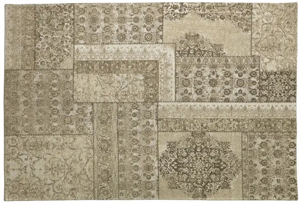 Heißes Angebot Casa Padrino Luxus Baumwoll Teppich Beige - Verschiedene Größen - Rechteckiger Wohnzimmer Teppich mit Relief Struktur und verwaschenem Used Look - Luxus Qualität