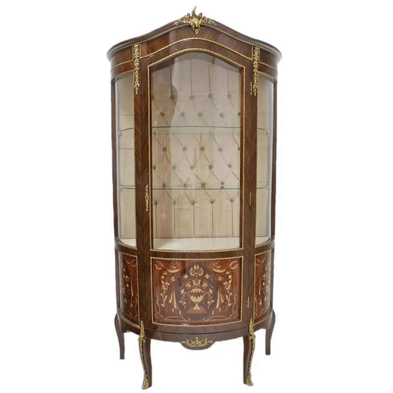 Zertifiziert Casa Padrino Barock Glas Vitrine Vitrinenschrank - Barock Möbel - Vitrinenschrank - Wohnzimmerschrank Schrank Mahagoni