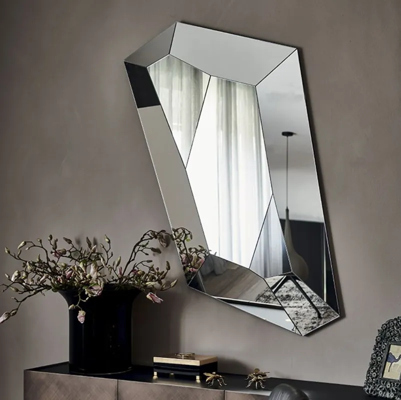 Direktkauf Casa Padrino Luxus Spiegel 100 x 6 x H. 160 cm - Edler Wandspiegel mit verspiegeltem Rand - Luxus Möbel