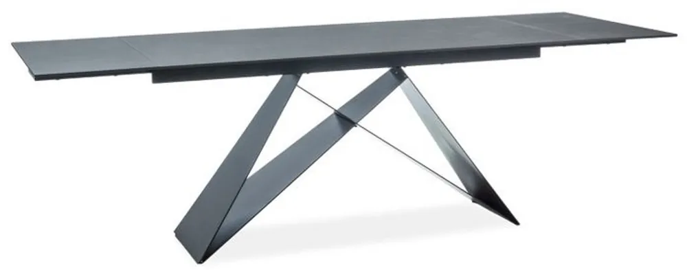 Begrenztes Angebot Casa Padrino Designer Esstisch Schwarz 160-240 x 90 x H. 76 cm - Ausziehbarer Esszimmertisch mit gehärteter Glasplatte - Designer Möbel