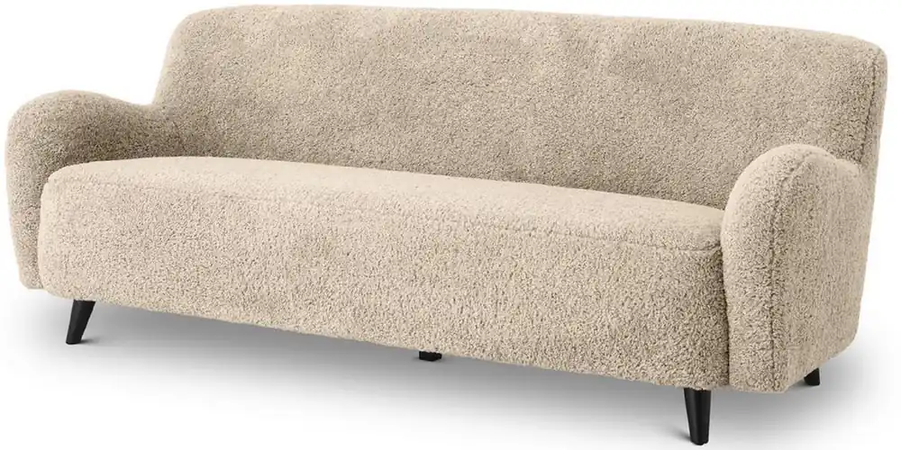 Neuheit Casa Padrino Luxus Wohnzimmer Sofa Sandfarben / Schwarz 200 x 70 x H. 75 cm - Wohnzimmer Möbel - Luxus Möbel