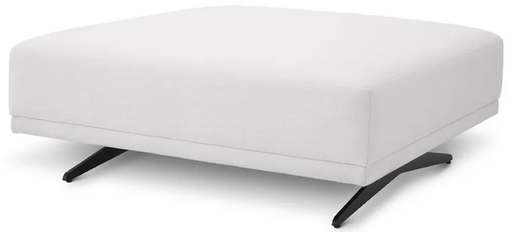Casa Padrino Luxus Hocker Weiß / Bronzefarben 108 x 108 x H. 41 cm - Sitzhocker - Fußhocker - Luxus Wohnzimmer Möbel Wochenendangebot