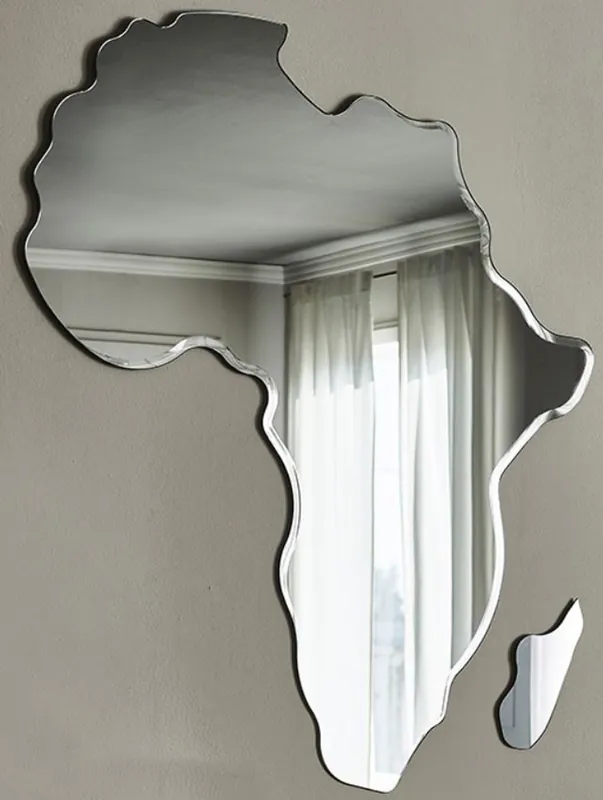 Casa Padrino Luxus Designer Spiegel 163 x H. 190 cm - Edler Wandspiegel im Afrika Design - Luxus Qualität - Made in Italy Abverkauf