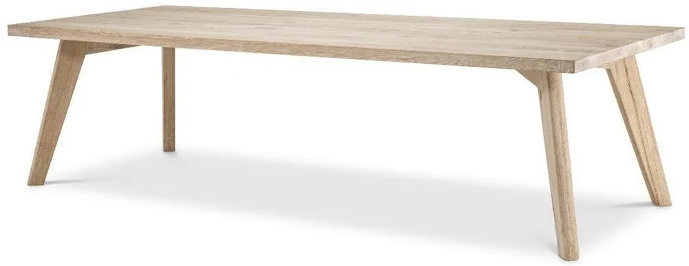 Günstig Casa Padrino Luxus Massivholz Esstisch Naturfarben 280 x 110,5 x H. 76 cm - Rechteckiger Eichenholz Küchentisch - Massivholz Esszimmer Möbel - Luxus Qualität