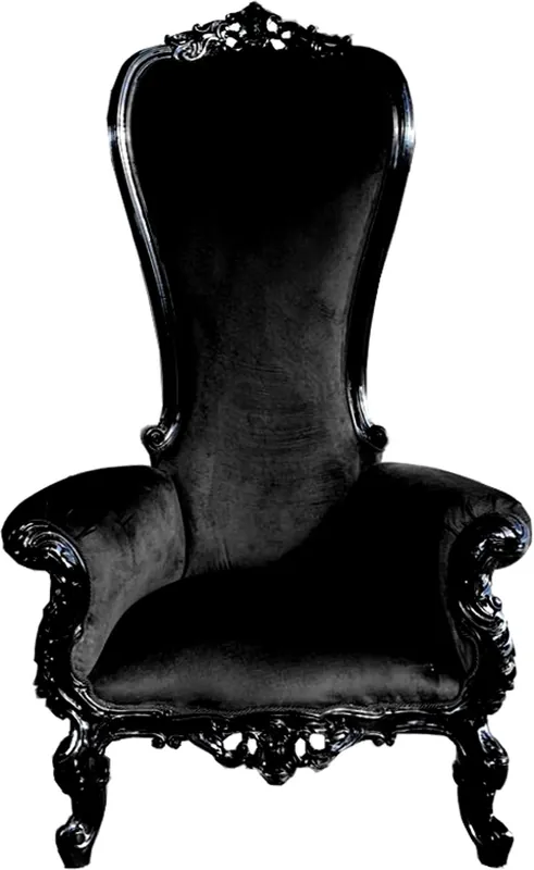 Online Kaufen Casa Padrino Luxus Barock Thron Sessel Schwarz / Schwarz - Riesensessel - Thron Stuhl - Luxus Ausführung mit hoher Rückenlehne / Eigenes Wappenlogo möglich