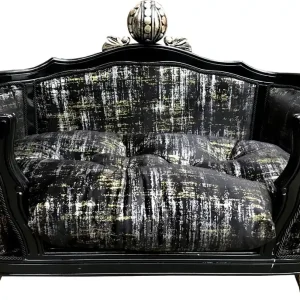 Bestpreis Pompöös by Casa Padrino Luxus Barock Hunde & Katzenbett Deluxe Schwarz Muster von Harald Glööckler
