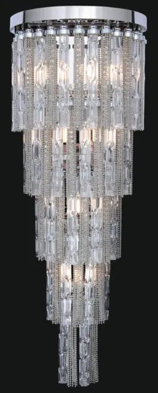 Casa Padrino Luxus Barock LED Wandleuchte Silber 30 x 30 x H. 80 cm - Wandlampe im Barockstil - Edel & Prunkvoll Highlight