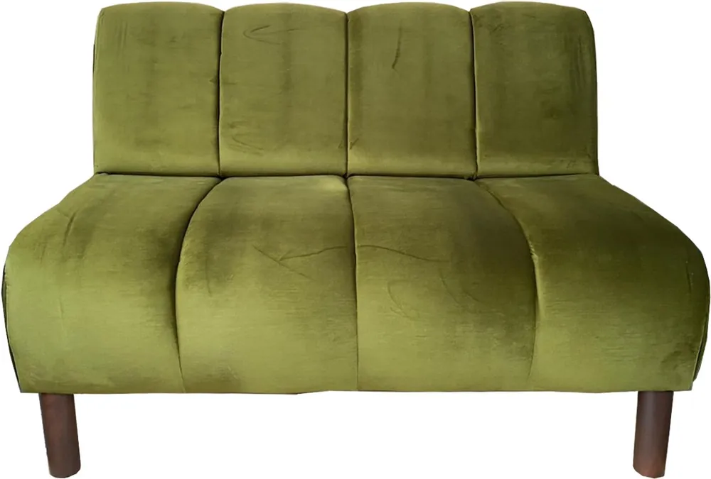 Casa Padrino Luxus Couch Old Green 121 x 75 x H. 87 cm - Wohnzimmer Sofa mit edlem Samtstoff - Luxus Möbel Neu Im Sortiment