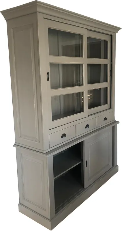 Nur Für Kurze Zeit Casa Padrino Shabby Chic Landhaus Stil Schrank Buffetschrank 160cm Grau - Buffet Schrank Esszimmer - Massivholz