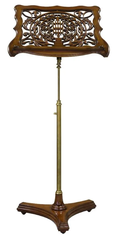 Direkt Vom Hersteller Casa Padrino Luxus Barock Mahagoni Notenständer Braun / Messingfarben 56 x 41 x H. 135 cm - Barock Deko Accessoires - Möbel im Barockstil