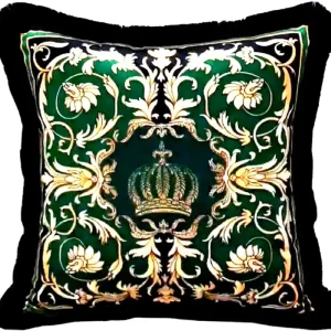 Ausverkauf Harald Glööckler Luxus Deko Kissen Pompöös by Casa Padrino Grün / Schwarz / Gold 50 x 50 cm - Glööckler Kissen mit Glitzersteinen