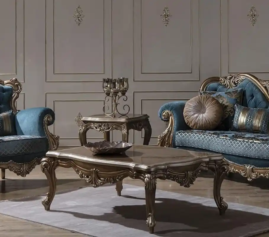 Bestseller Casa Padrino Luxus Barock Couchtisch Gold 125 x 87 x H. 48 cm - Massivholz Wohnzimmertisch im Barockstil - Edel & Prunkvoll