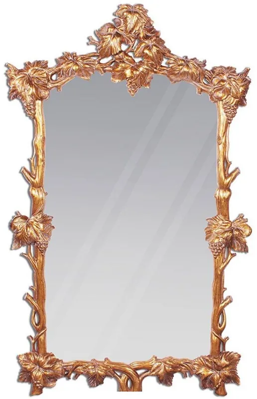 Direktkauf Casa Padrino Luxus Barock Spiegel Kupferfarben / Gold 100 x 8 x H. 160 cm - Prunkvoller handgeschnitzter Mahagoni Wandspiegel im Barockstil - Garderoben Spiegel - Wohnzimmer Spiegel - Barock Möbel