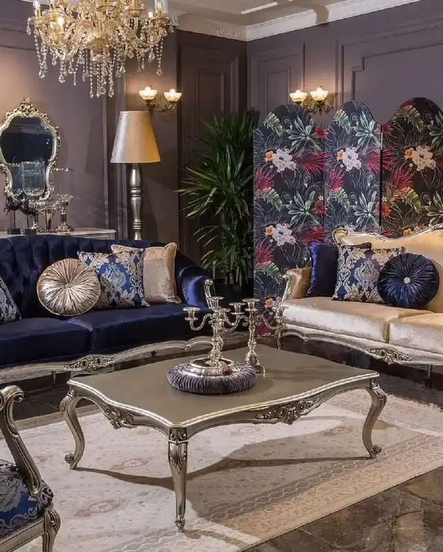 Casa Padrino Luxus Barock Couchtisch Silber 126 x 92 x H. 43 cm - Rechteckiger Massivholz Wohnzimmertisch im Barockstil - Barock Wohnzimmer Möbel Rabatt