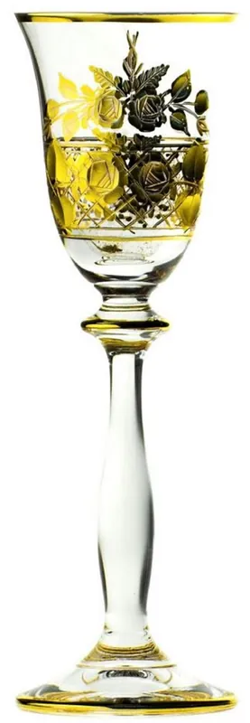 Garantierte Lieferung Casa Padrino Luxus Barock Likörglas 6er Set Gold Ø 5,5 x H. 17 cm - Handgefertigte und handgravierte Likörgläser - Hotel & Restaurant Accessoires - Luxus Qualität