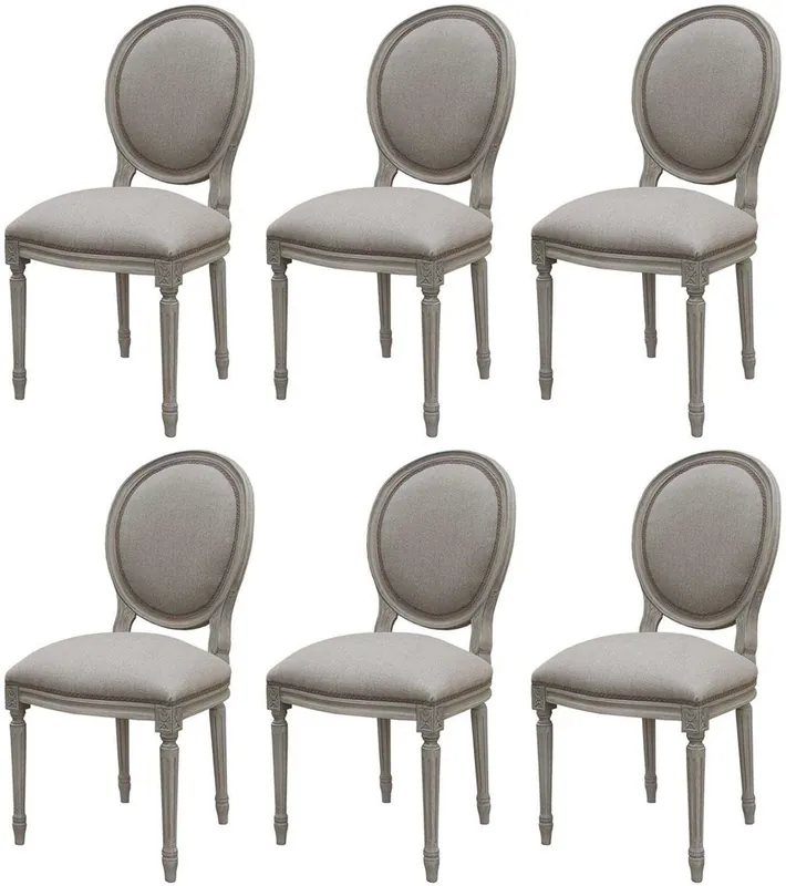 Beliebt Casa Padrino Luxus Barock Esszimmer Stuhl Set Medaillon Grau 48 x 50 x H. 95 cm - Handgefertigte Esszimmerstühle im Barockstil - Barock Esszimmer Möbel - Luxus Qualität