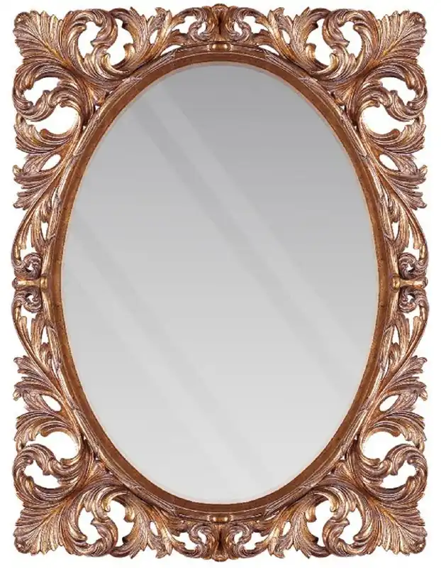 Casa Padrino Barock Spiegel Kupferfarben 92 x 6 x H. 123 cm - Handgeschnitzter Wandspiegel im Barockstil - Garderoben Spiegel - Wohnzimmer Spiegel - Barock Möbel Jetzt Kaufen