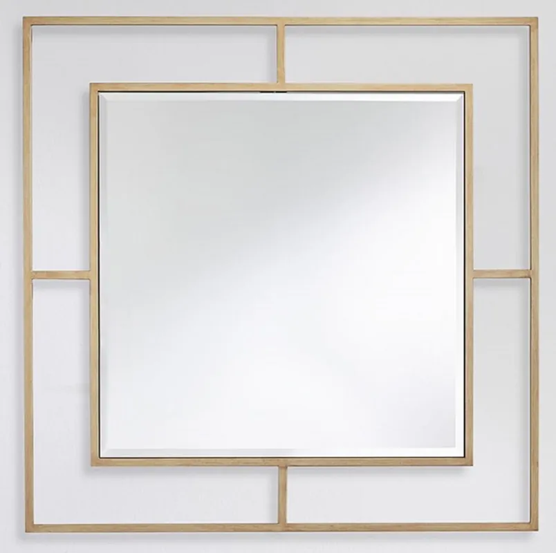 Direktkauf Casa Padrino Luxus Wandspiegel Bronzefarben 90 x 2 x H. 90 cm - Wohnzimmer Spiegel - Schlafzimmer Spiegel - Garderoben Spiegel - Luxus Möbel
