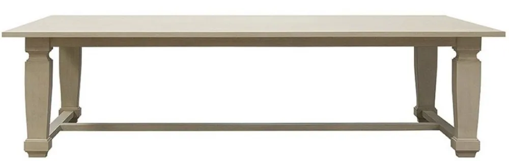 Casa Padrino Luxus Landhausstil Esstisch Hellgrau 280 x 120 x H. 77 cm - Handgefertigter Massivholz Küchentisch - Edle Landhausstil Massivholz Esszimmer Möbel Mega-Angebot
