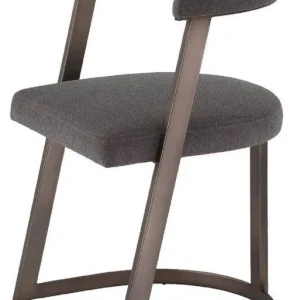 Neuheit Casa Padrino Designer Stuhl mit Armlehnen Grau-Braun / Bronzefarben 52 x 49 x H. 78 cm - Esszimmerstuhl - Bürostuhl - Luxus Designer Möbel
