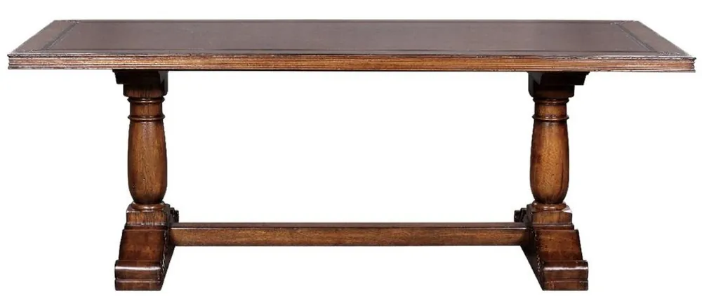 Casa Padrino Luxus Landhausstil Esstisch Braun 210 x 102 x H. 77 cm - Rustikaler Massivholz Küchentisch - Rustikale Landhausstil Massivholz Esszimmer Möbel Preis Gesenkt