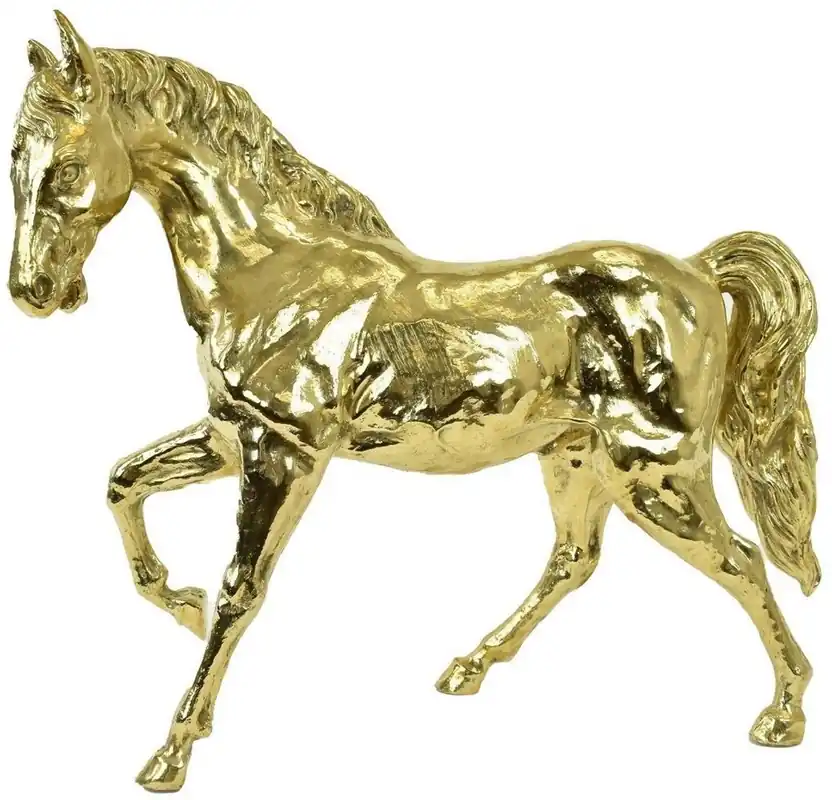 Sichere Zahlung Casa Padrino Luxus Bronzefigur Pferd Gold 80 x 20 x H. 70 cm - Bronze Skulptur - Dekofigur - Deko Accessoires - Luxus Kollektion