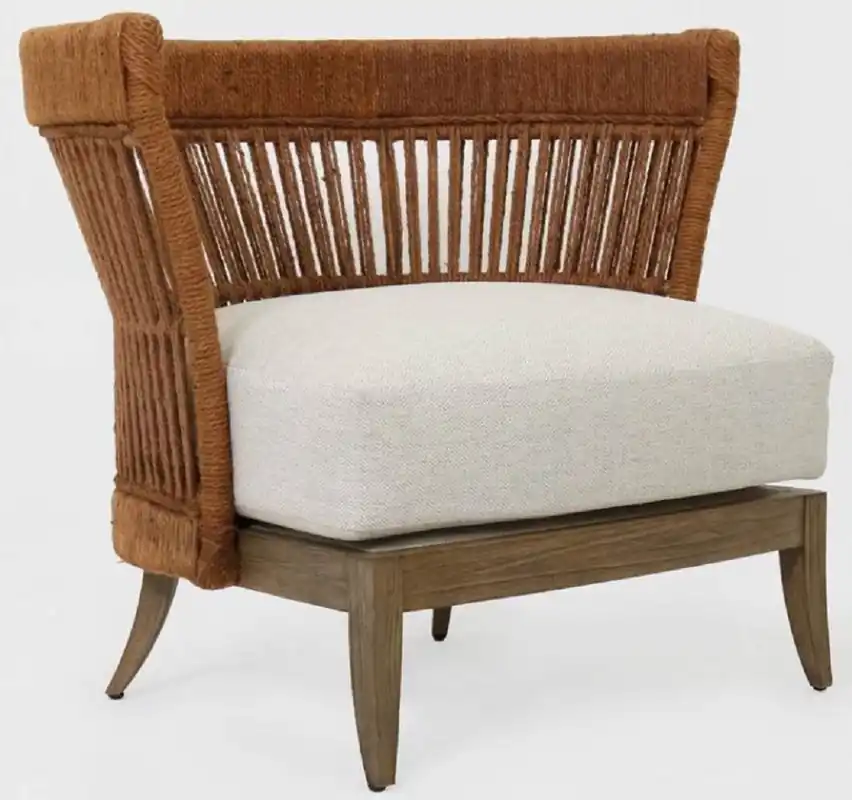 Casa Padrino Luxus Lounge Sessel Braun / Hellgrau 88 x 74 x H. 75 cm - Massivholz Wohnzimmer Sessel - Wohnzimmer Möbel - Luxus Möbel Bestseller
