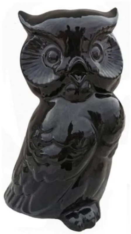 Casa Padrino Dekofigur Eule Schwarz 24 x 20 x H. 38,5 cm - Wetterbeständige Deko Skulptur - Wohnzimmer Deko - Garten Deko - Terrassen Deko Neu Im Sortiment